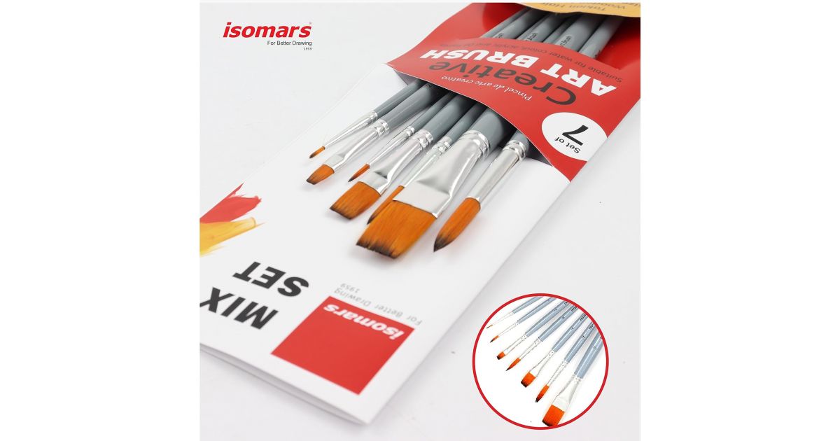 Isomars R140 ფუნჯების ნაკრები 7 ცალიანი Isomars · საკანცელარიო