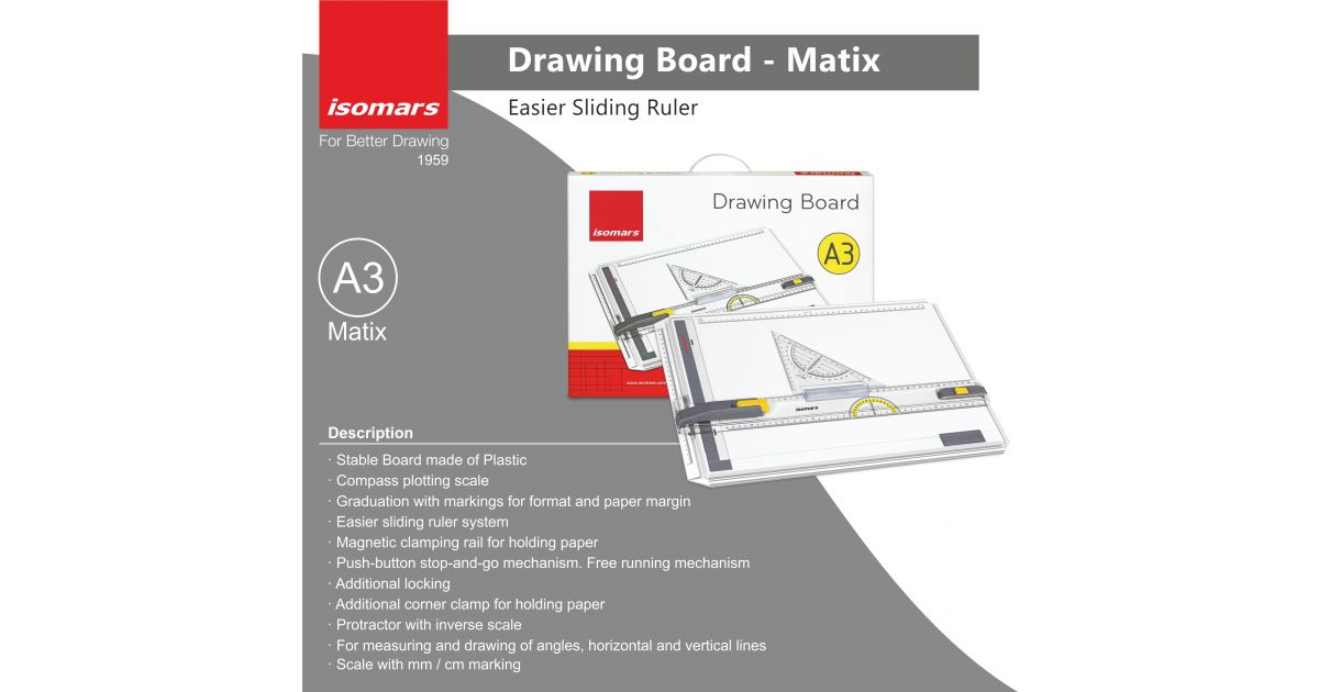 Drawing Board - MatiX A3 with Triangle Isomars · Stationery