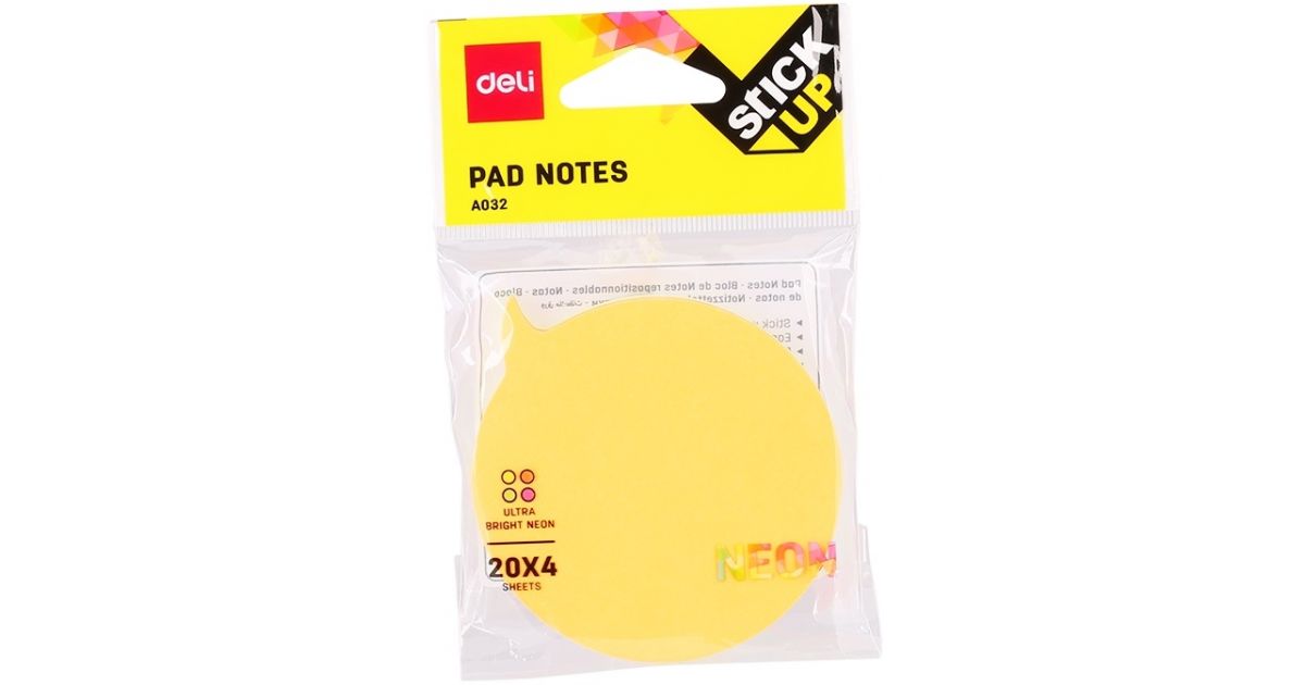 Pad Notes Different Shapes Deli 80 Sheets · Stationery