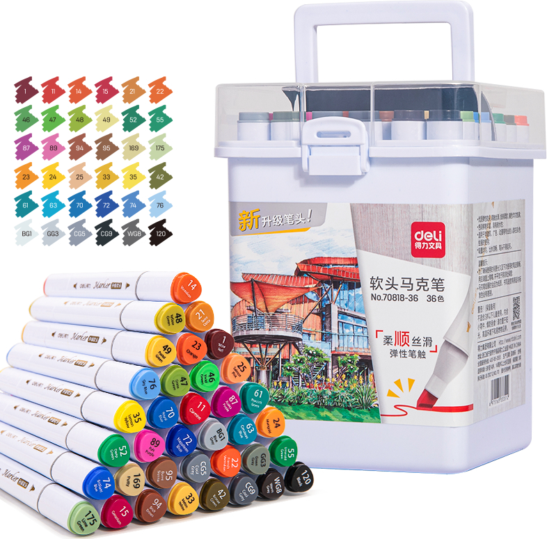 Sketch Marker Deli 36 Colors · Stationery