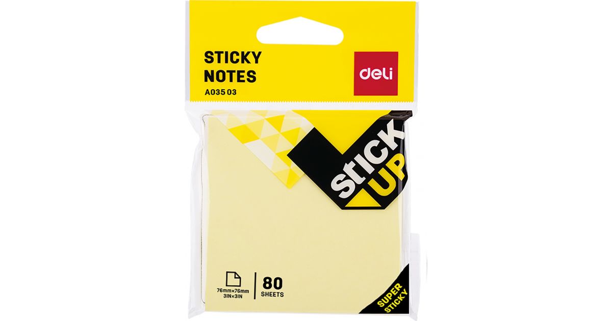 Sticky Notes Deli 76x76mm 80 Sheets · Stationery