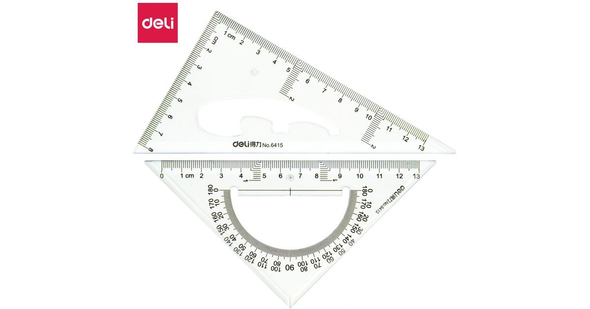 Triangle Ruler Set Deli 15m · Stationery