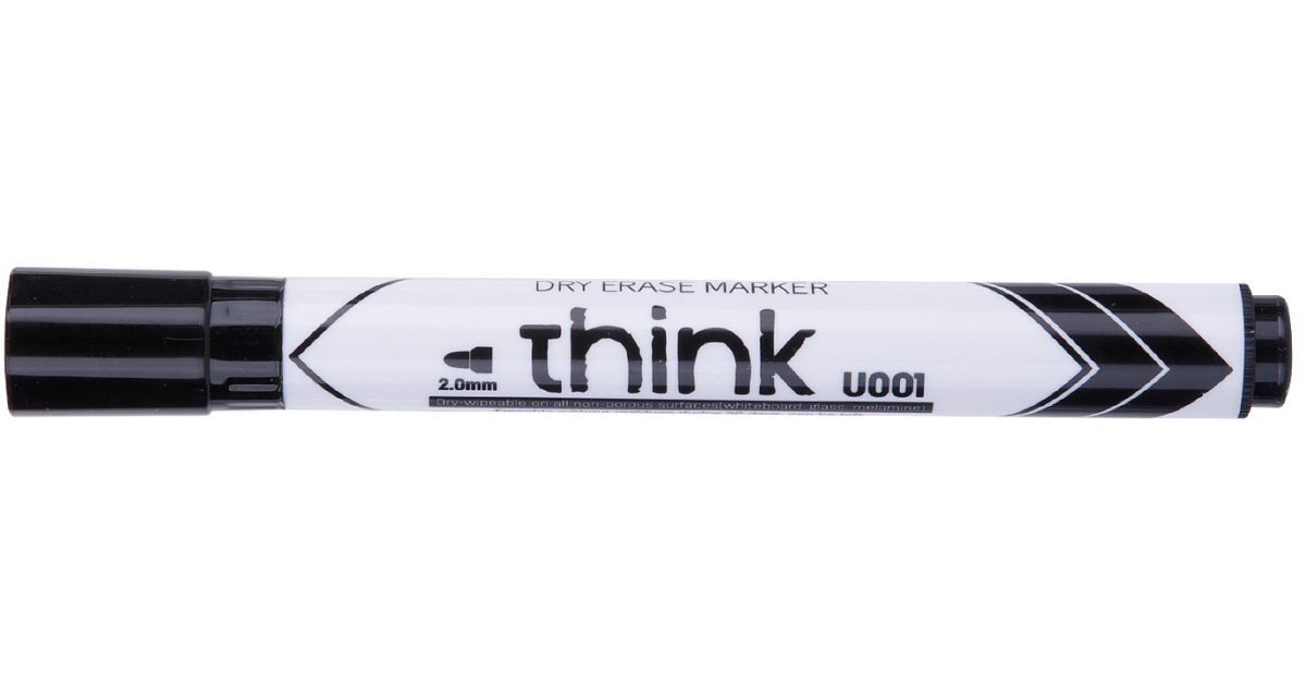 Whiteboard Marker Deli 2mm Tip - Black